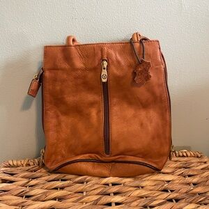 Valentina Leather Bag in Tan